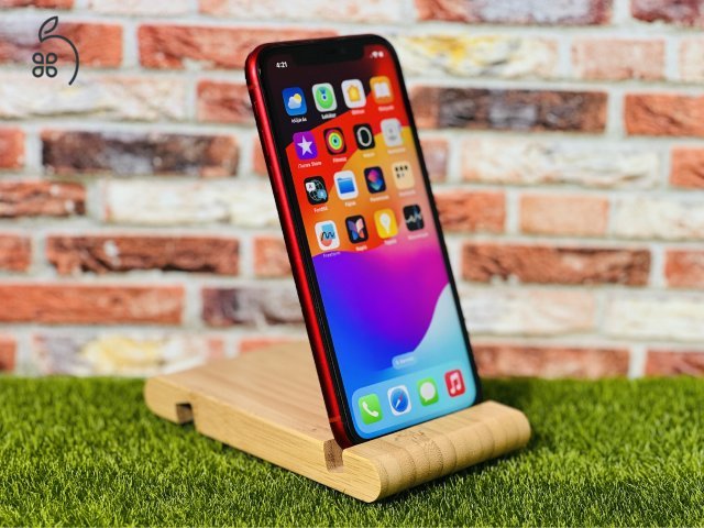 Eladó iPhone 11 64 GB PRODUCT RED 100% aksi szép állapotú - 12 HÓ GARANCIA - 056