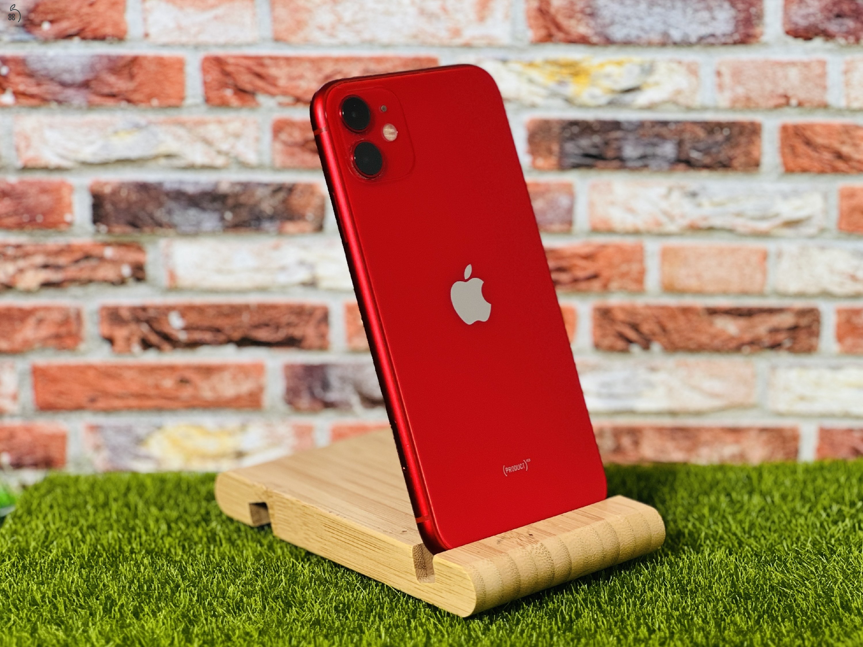 Eladó iPhone 11 64 GB PRODUCT RED 100% aksi szép állapotú - 12 HÓ GARANCIA - 056