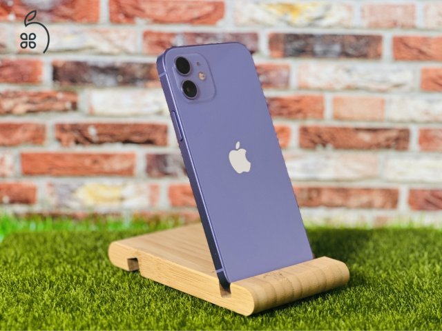 Eladó iPhone 12 64 GB Purple 100% aksi szép állapotú - 12 HÓ GARANCIA - 023