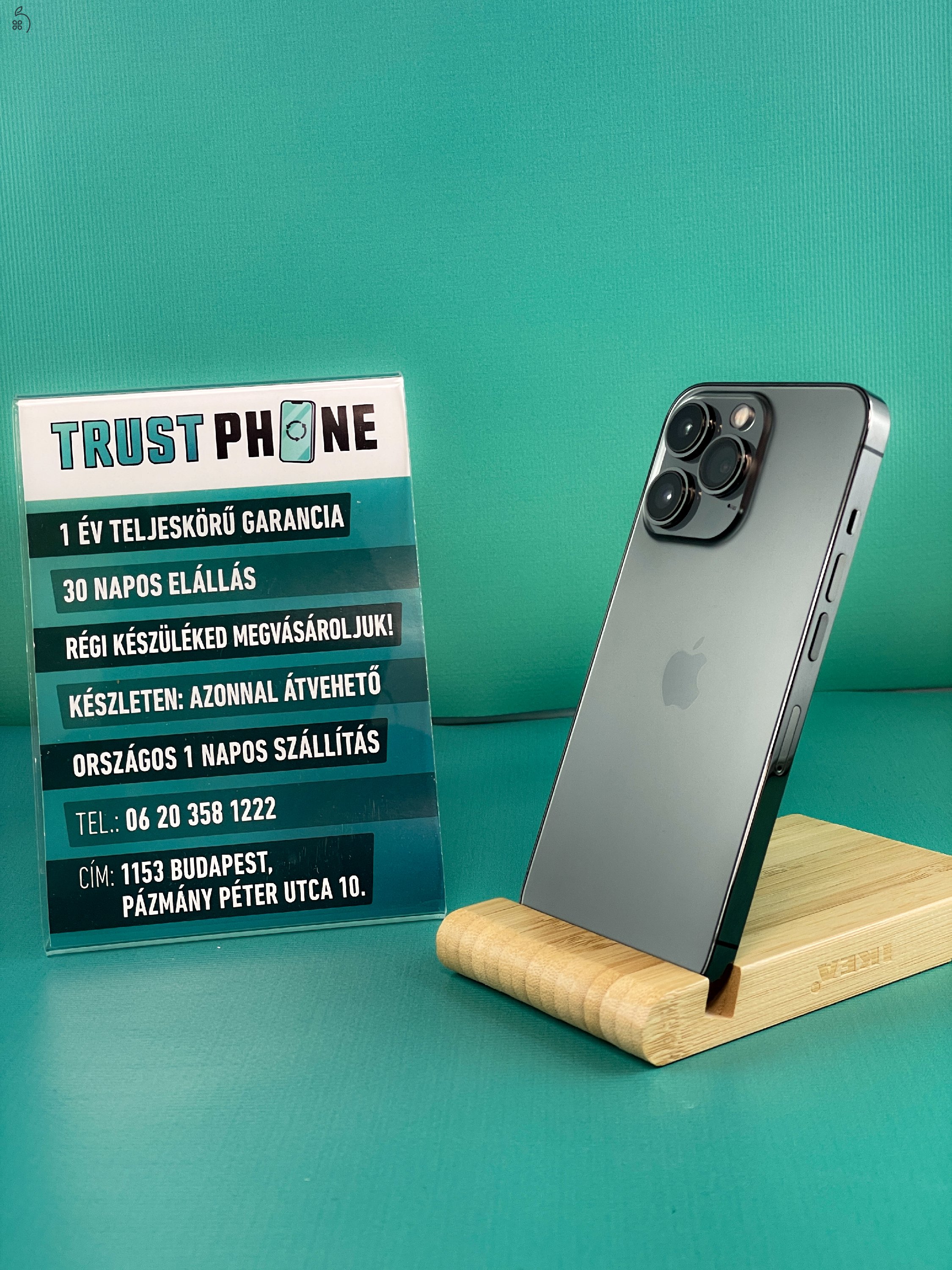 !! BLACK FRIDAY !! Iphone 13 pro Több színben 128GB és 256GB 100% Akkumulátor. WWW.TRUSTPHONE.HU