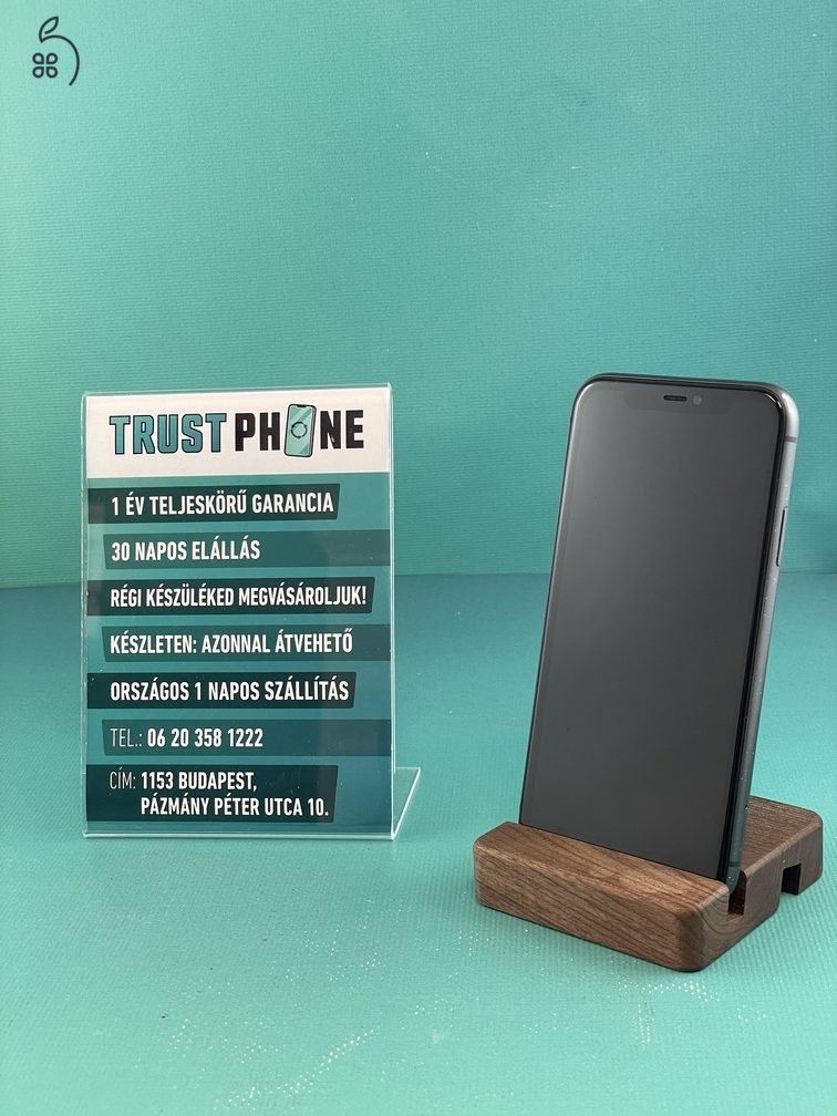 !! KIÁRUSÍTÁS !! Iphone 11 Fekete, Fehér, Piros 64GB és 128GB 100% Akkumulátor. WWW.TRUSTPHONE.HU