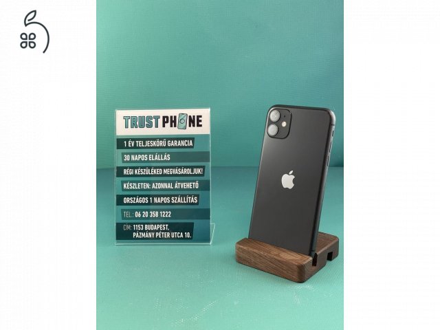 !! KIÁRUSÍTÁS !! Iphone 11 Fekete, Fehér, Piros 64GB és 128GB 100% Akkumulátor. WWW.TRUSTPHONE.HU