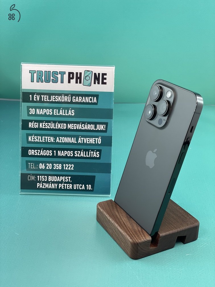 !! KARÁCSONYI AKCIÓ !! Iphone 14 Pro Több színben 128GB és 256GB 100% Akkumulátor. WWW.TRUSTPHONE.HU