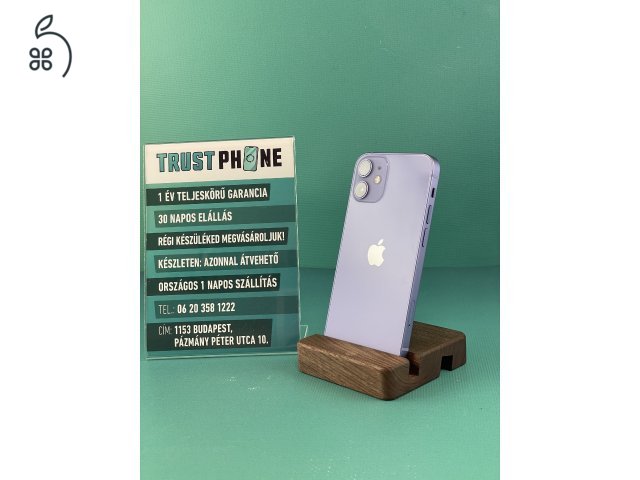 !! KIÁRUSÍTÁS !! Iphone 12 Több színben 64GB és 128GB 100% Akkumulátor. WWW.TRUSTPHONE.HU