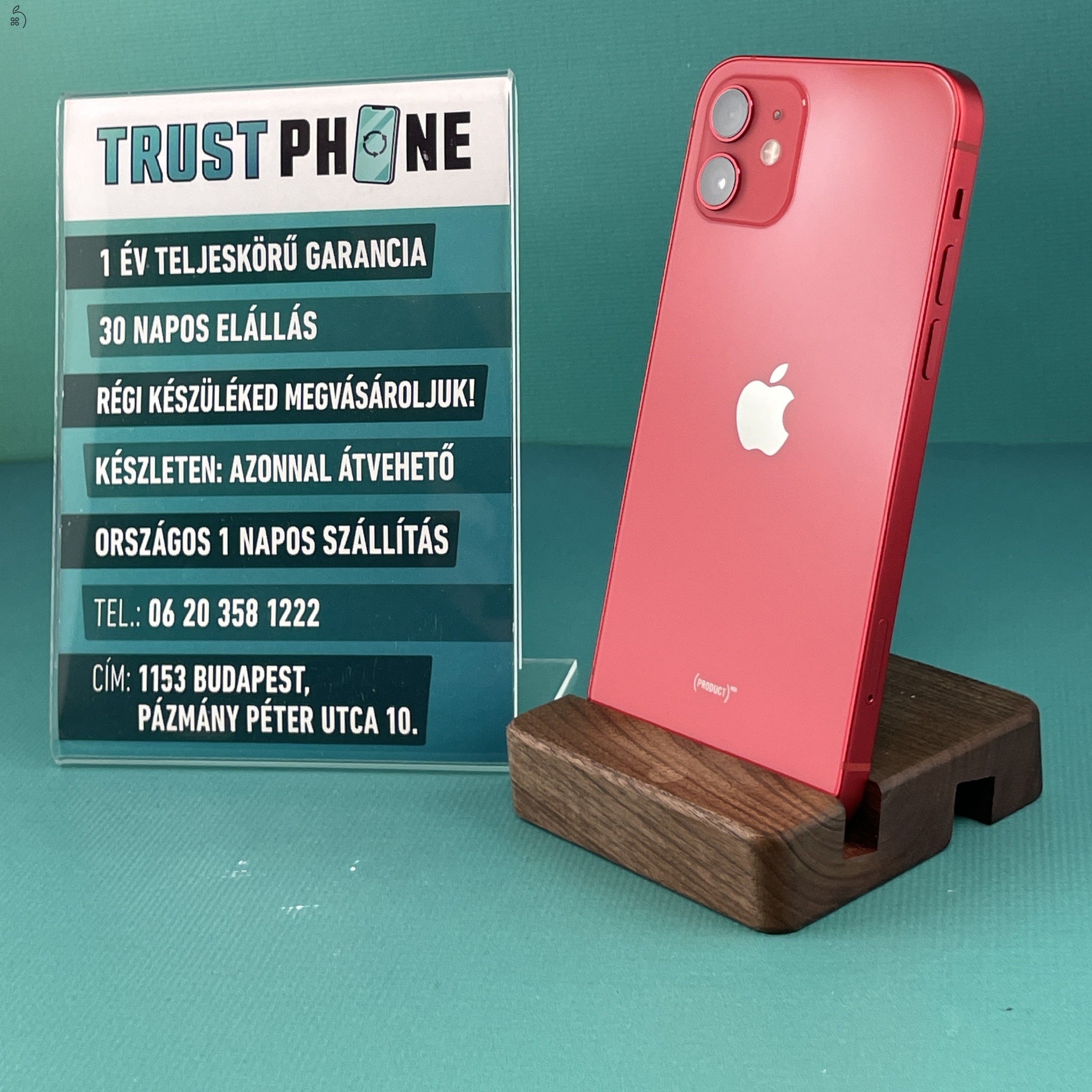 !! KIÁRUSÍTÁS !! Iphone 12 Mini Több színben 64GB és 128GB 100% Akkumulátor. WWW.TRUSTPHONE.HU