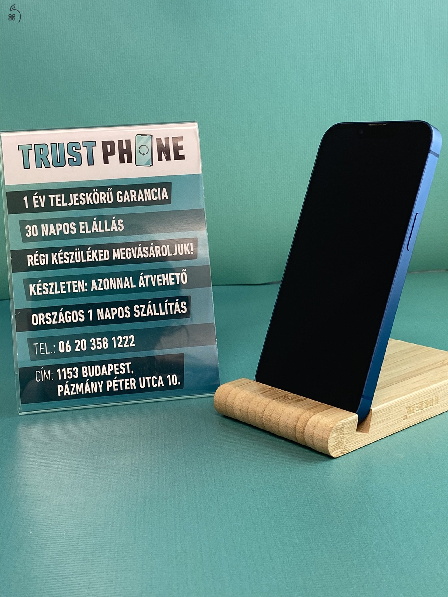 !! KIÁRUSÍTÁS !! Iphone 13 Mini Több színben 128GB és 256GB 100% Akkumulátor. WWW.TRUSTPHONE.HU