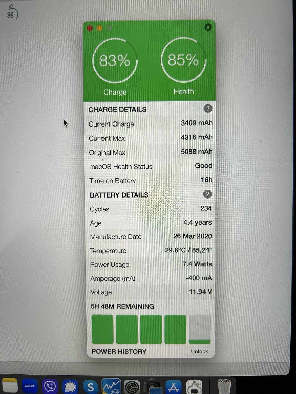 MacBook Pro (13 hüvelykes, 2020, négy Thunderbolt 3-port) 16GB / 512 GB 