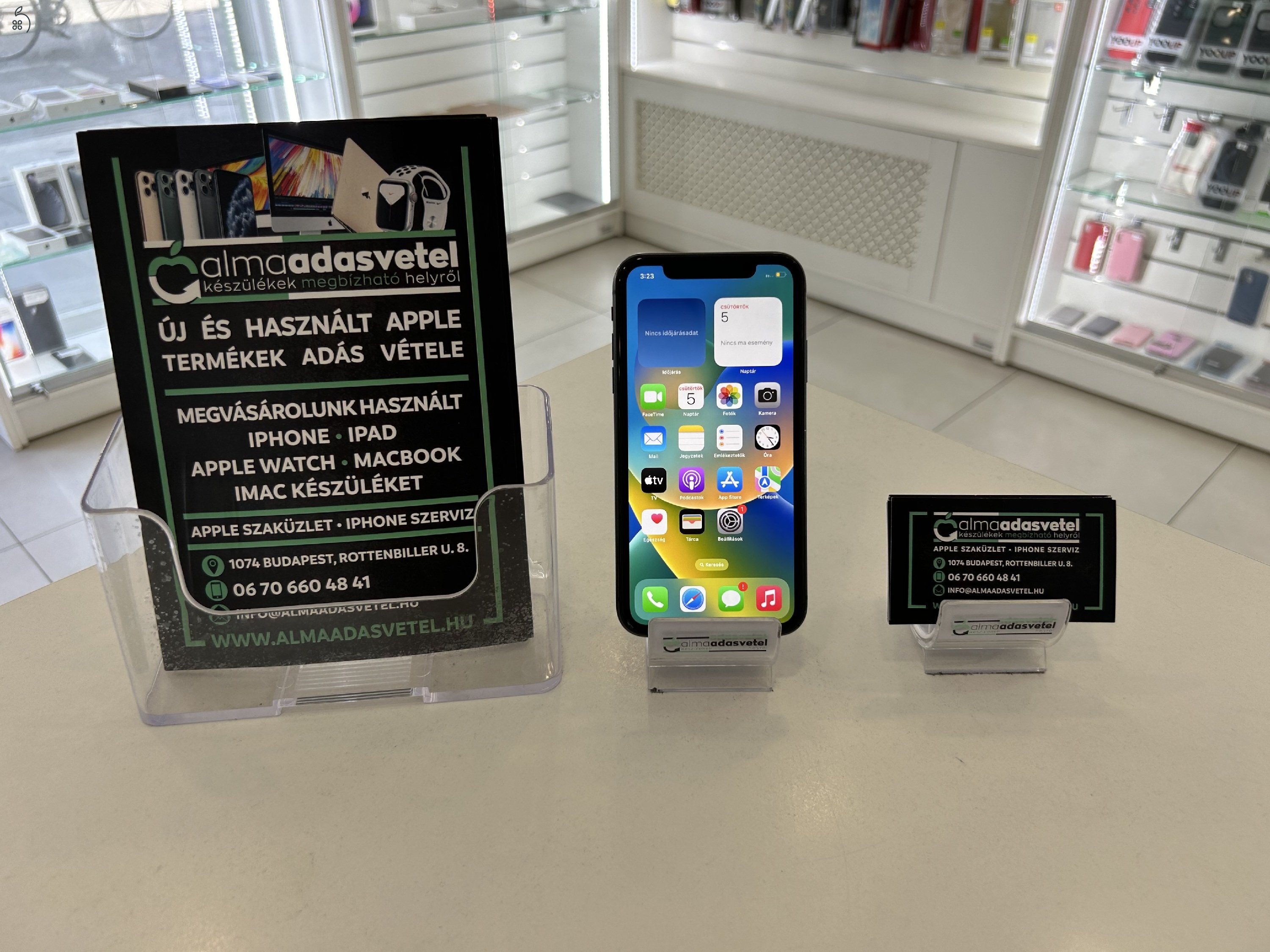 iPhone 11 64GB Független Használt/1 hónap gar./Akku 100%/p3623