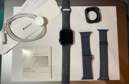 Apple Watch S8 45 mm Cellular Midnight !!6 Hónap Apple Gari!! Akku 100% + Tartozékok