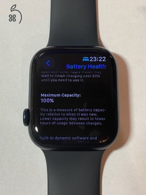 Apple Watch S8 45 mm Cellular Midnight !!6 Hónap Apple Gari!! Akku 100% + Tartozékok