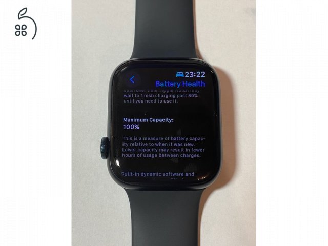 Apple Watch S8 45 mm Cellular Midnight !!6 Hónap Apple Gari!! Akku 100% + Tartozékok