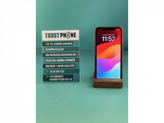 !! 1 ÉV GARANCIA !! iPhone 11 PRODUCT RED 128 GB – 3803 – 100% AKKU