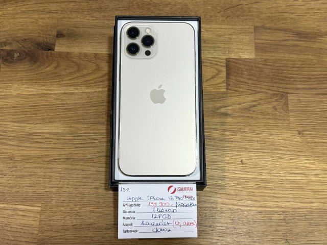 138. Apple iPhone 12 Pro Max - 128 GB - Arany - Újszerű - ÚJ AKKU