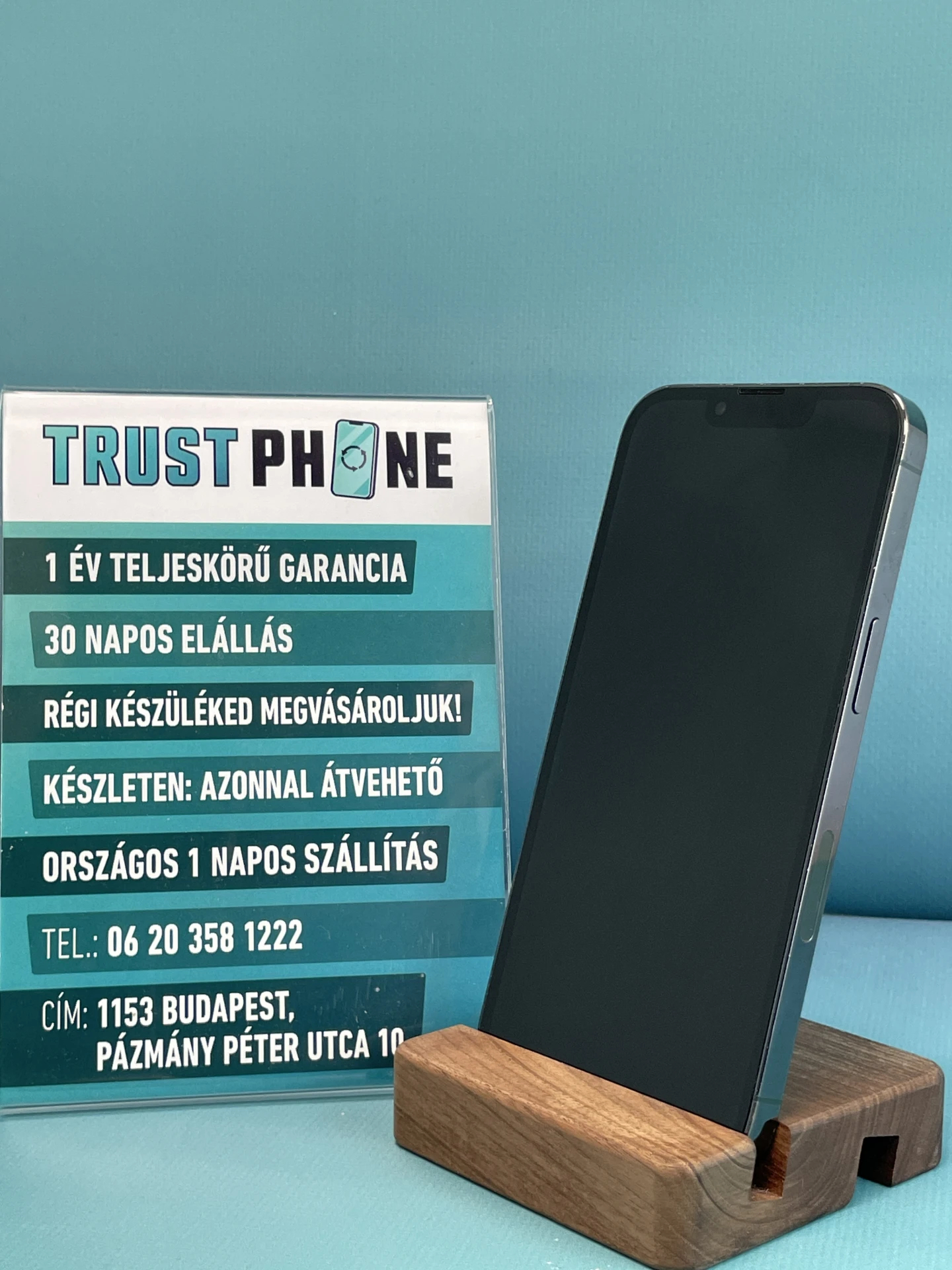 !! 1 ÉV GARANCIA !! iPhone 13 Pro Alpine Green 128 GB – 4311VA – 100% AKKU