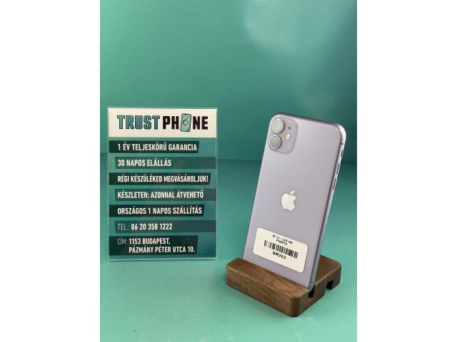 !! 1 ÉV GARANCIA !! iPhone 11 Purple 128 GB – BM263 – 98% AKKU