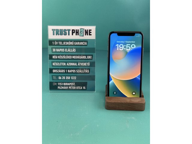 !! 1 ÉV GARANCIA !! iPhone X Space Gray 64 GB – BM301 – 100% AKKU