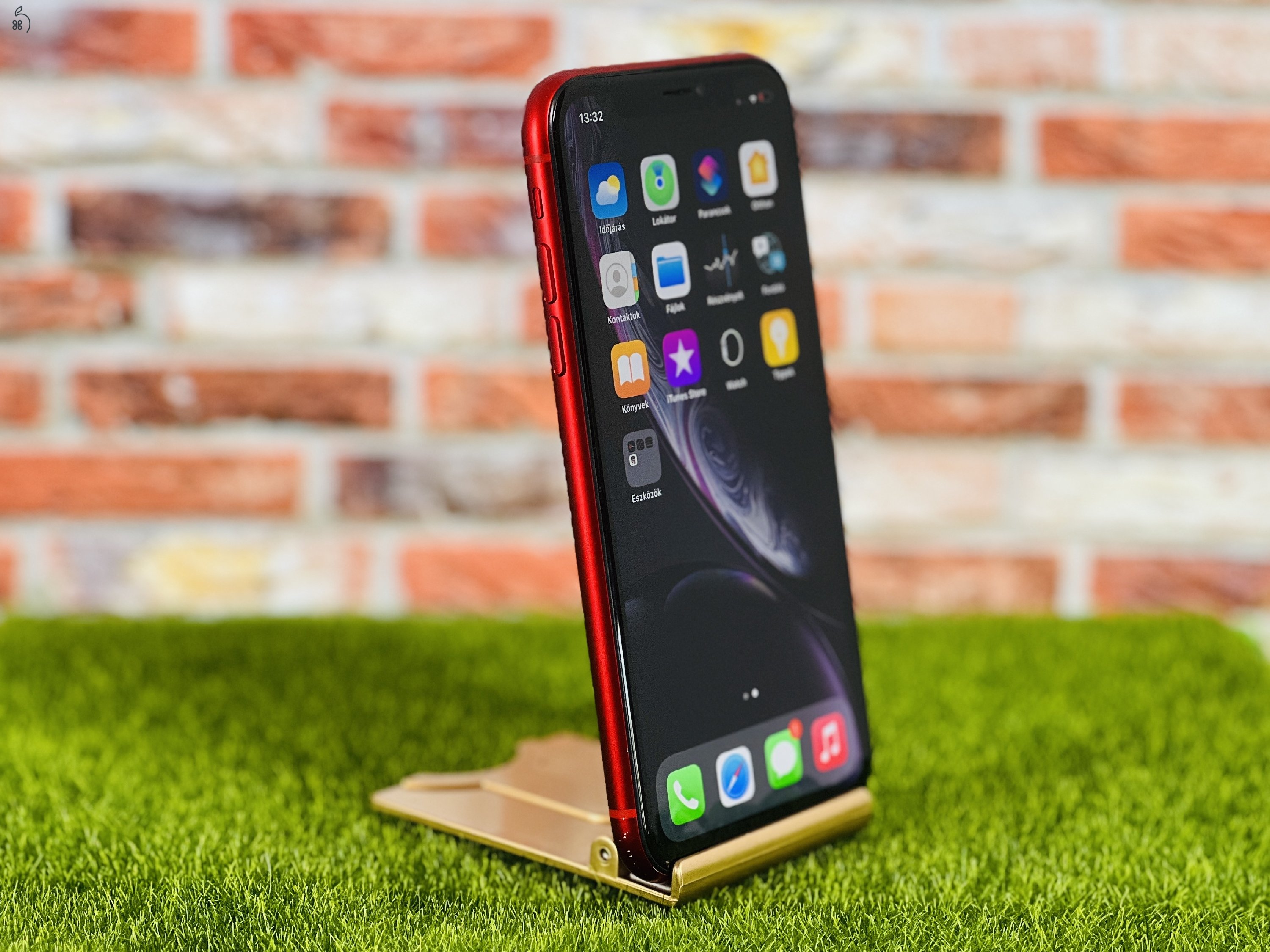 Eladó iPhone XR 64 GB PRODUCT RED 100% aksi szép állapotú - 12 HÓ GARANCIA - 1829