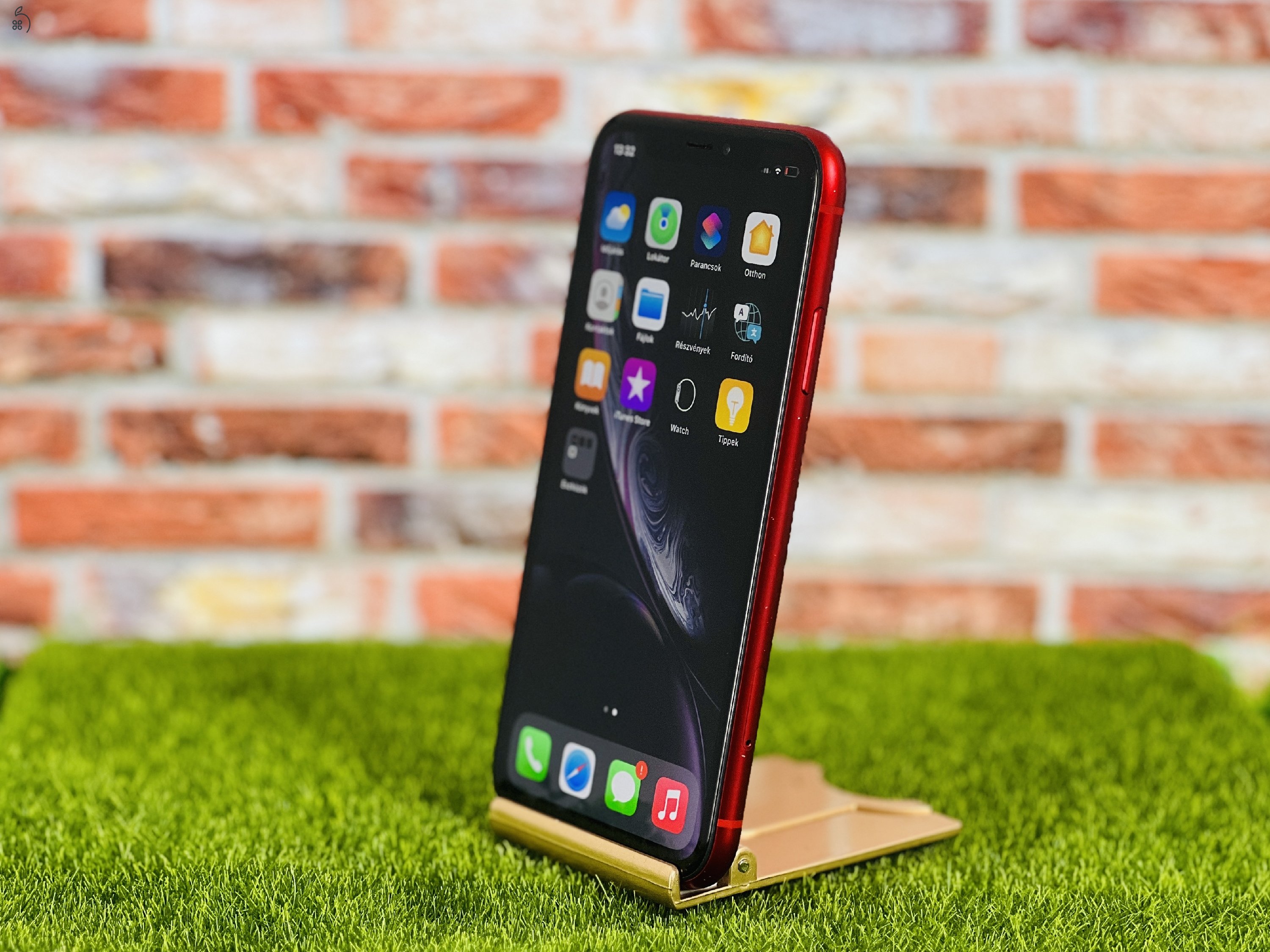 Eladó iPhone XR 64 GB PRODUCT RED 100% aksi szép állapotú - 12 HÓ GARANCIA - 1829