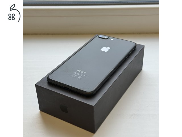 iPhone 8 Plus 64GB Black - 1ÉV GARANCIA - Kártyfüggetlen, 100% Akkumulátor