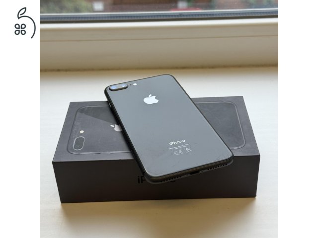 iPhone 8 Plus 64GB Black - 1ÉV GARANCIA - Kártyfüggetlen, 100% Akkumulátor