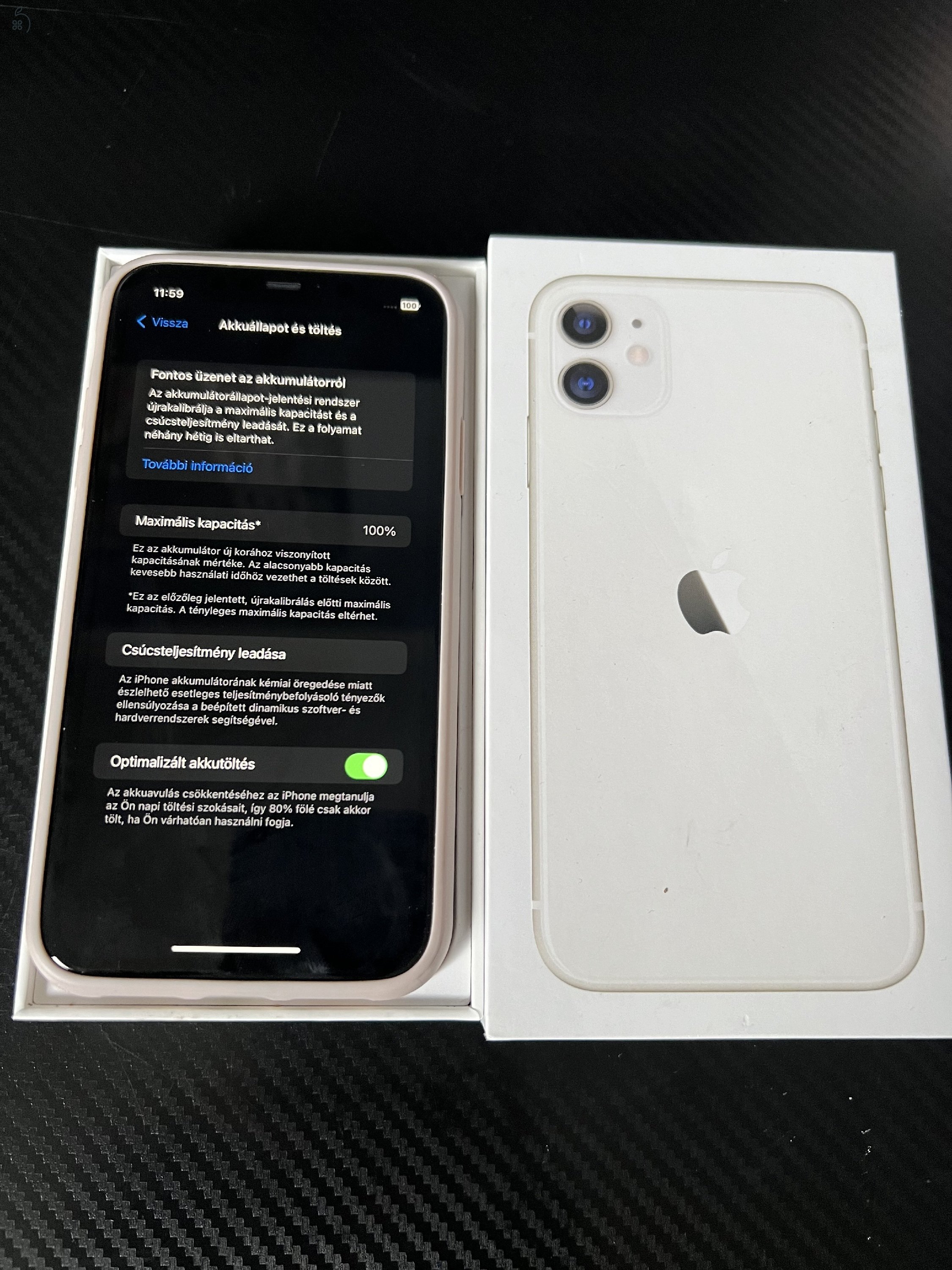 iPhone 11 64GB White 1év Gari