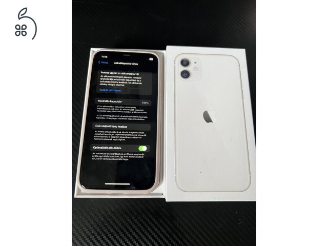 iPhone 11 64GB White 1év Gari