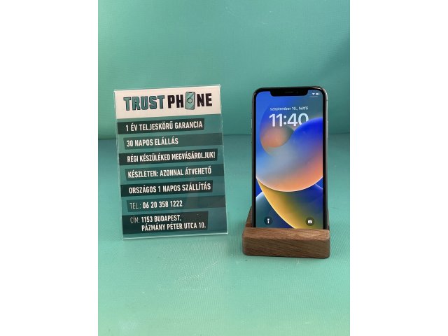 !! 1 ÉV GARANCIA !! iPhone X Space Gray 64 GB – BM20290 – 100% AKKU