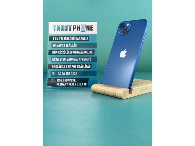 !! 1 ÉV GARANCIA !! iPhone 13 Mini Blue 256 GB – BM20300 – 100% AKKU