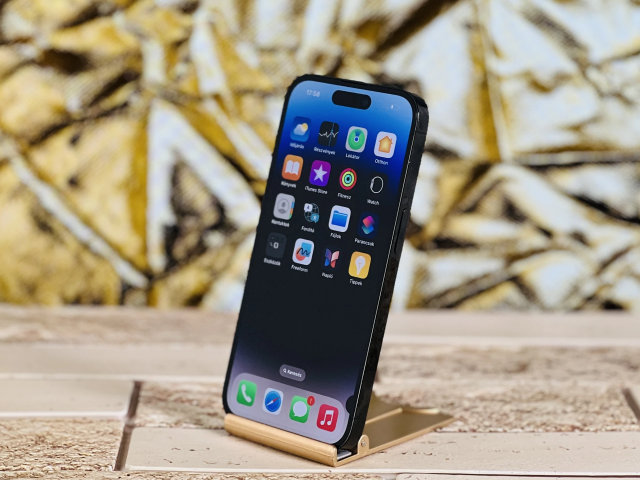 Eladó iPhone 14 Pro 128 GB Space Black szép állapotú - 12 HÓ GARANCIA