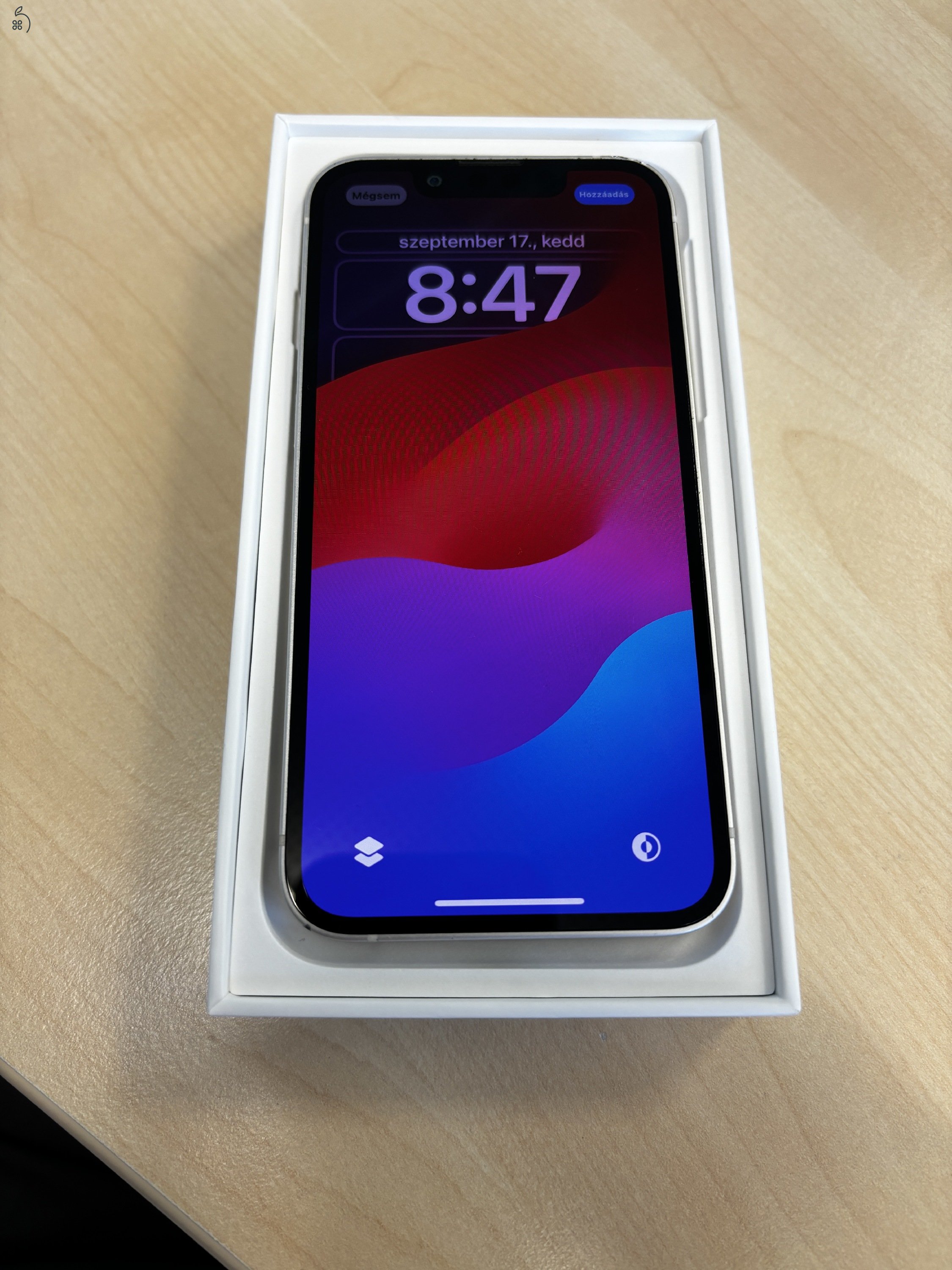 Eladó fehér iPhone 13 Mini 128Gb kedvező áron!