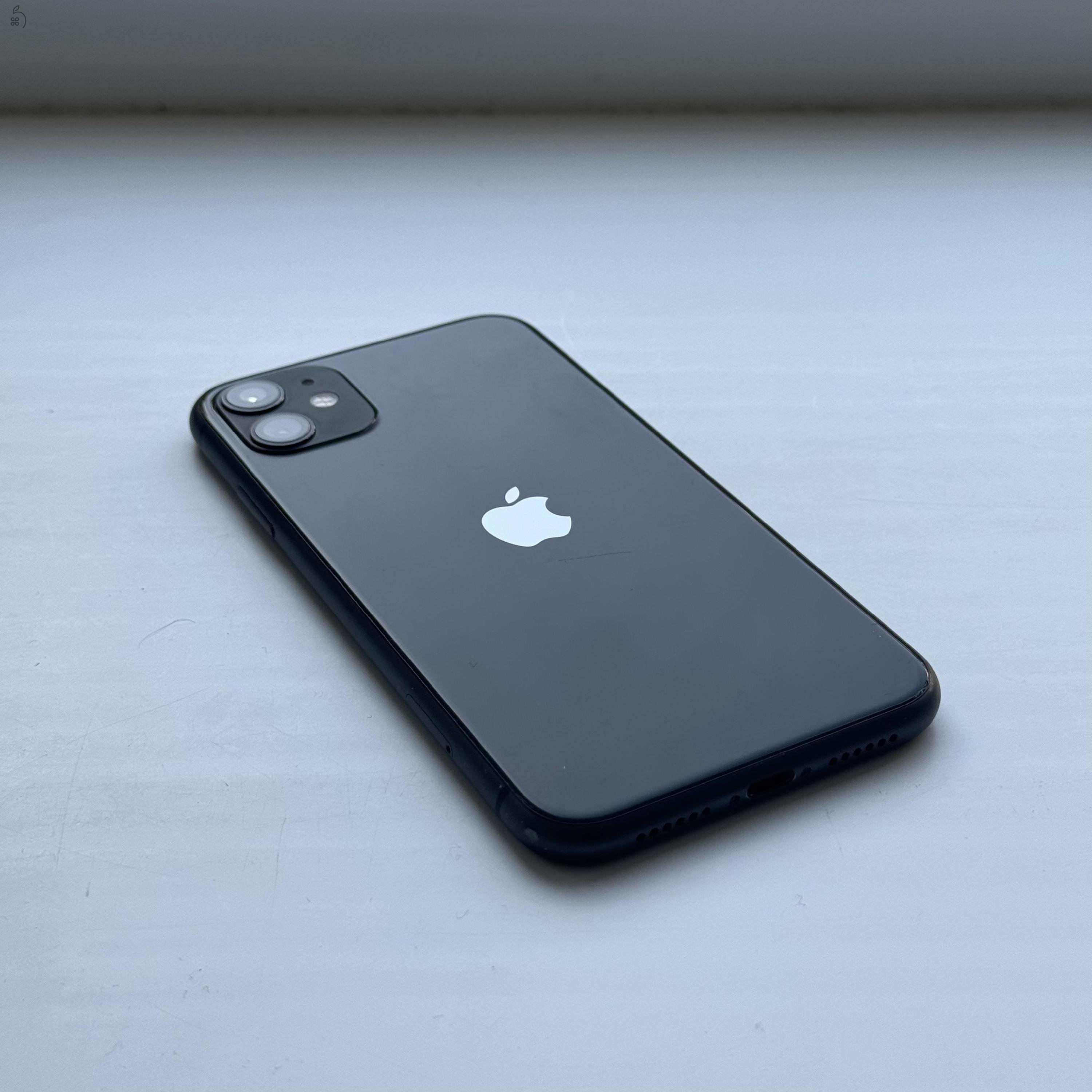 GYÖNYÖRŰ iPhone 11 64GB Black - 1 ÉV GARANCIA, Kártyafüggetlen, 87% Akkumulátor