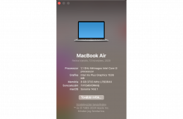 MacBook Air 2020 i3 256gb SSD 8gb ram