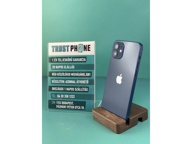 !! 1 ÉV GARANCIA !! iPhone 12 Blue 64 GB – 4594 – 100% AKKU