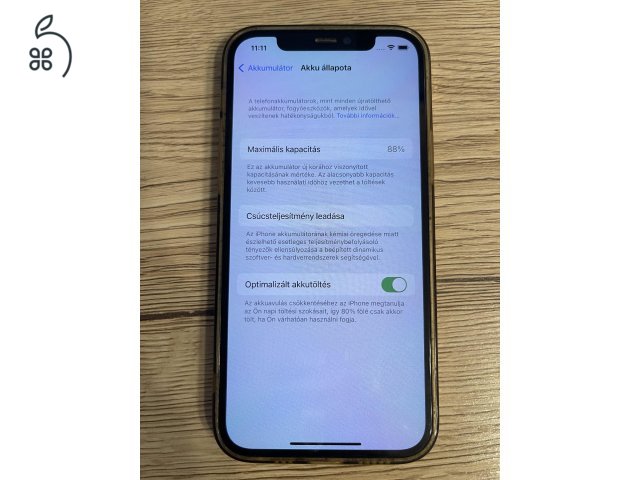 Iphone 12 Pro, 256 GB, Silver (Ezüst), jó állapot, 88%-os akkumulátor, dobozzal