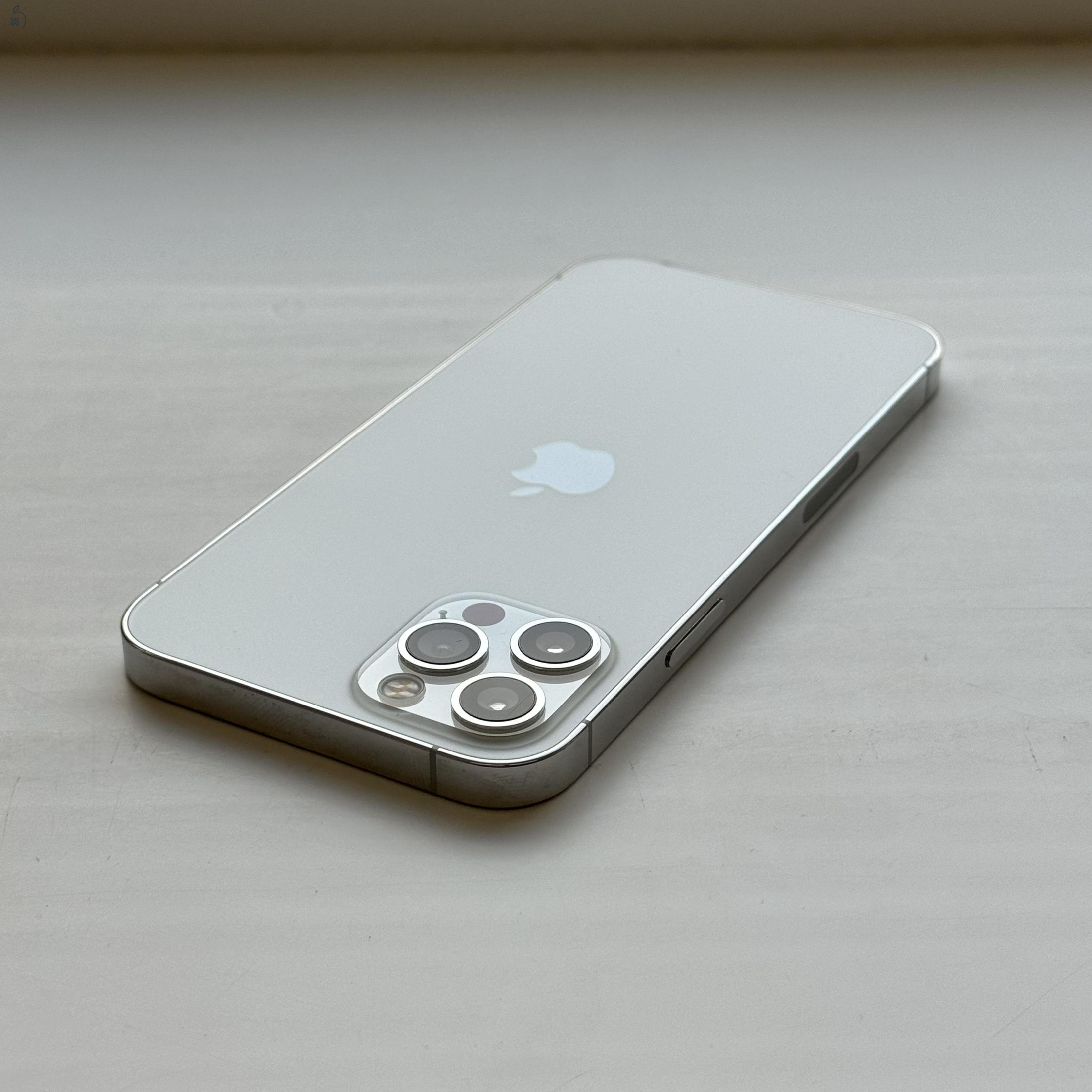 GYÖNYÖRŰ iPhone 12 Pro 128GB Silver - 1 ÉV GARANCIA - Kártyafüggetlen, 94% Akkumulátor