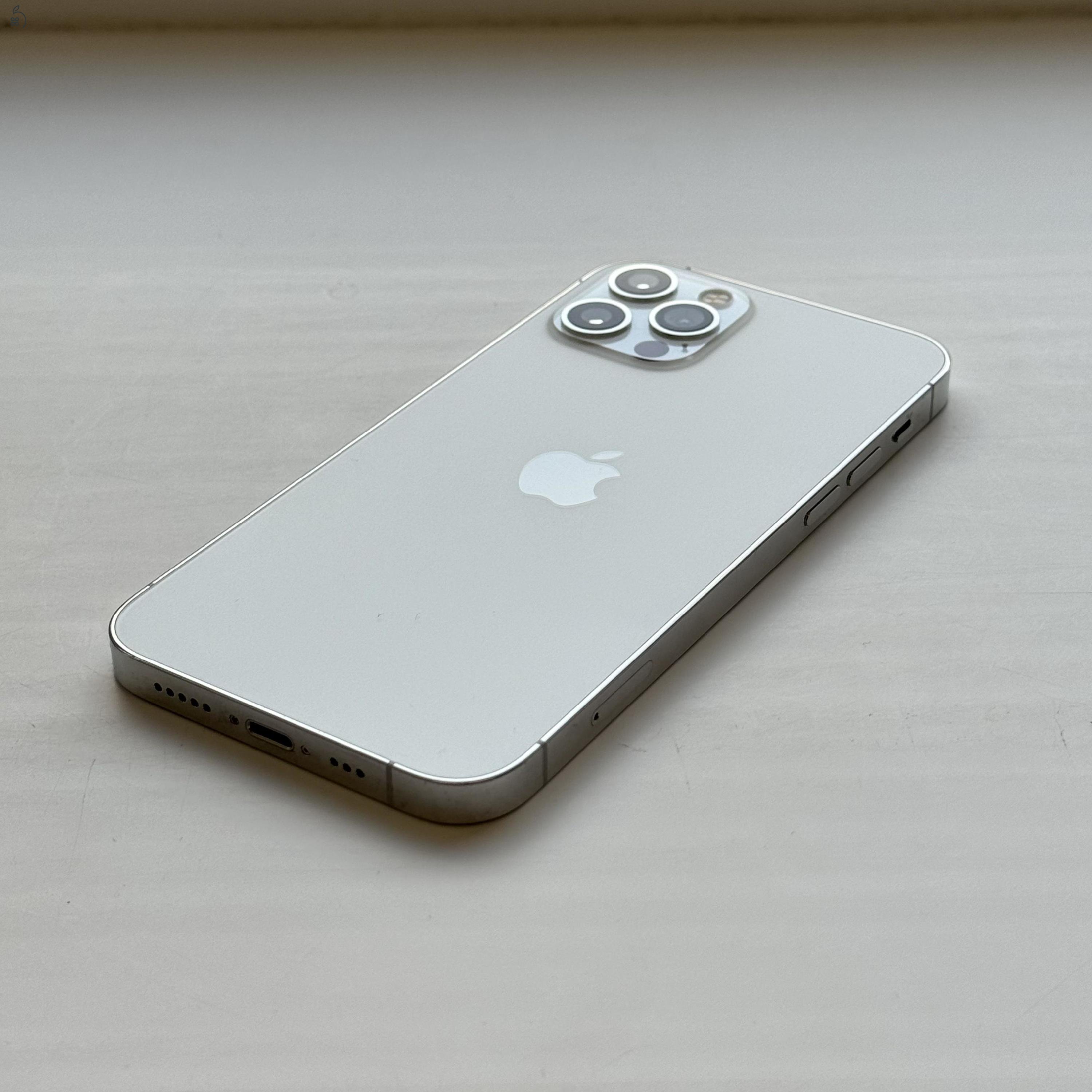 GYÖNYÖRŰ iPhone 12 Pro 128GB Silver - 1 ÉV GARANCIA - Kártyafüggetlen, 94% Akkumulátor