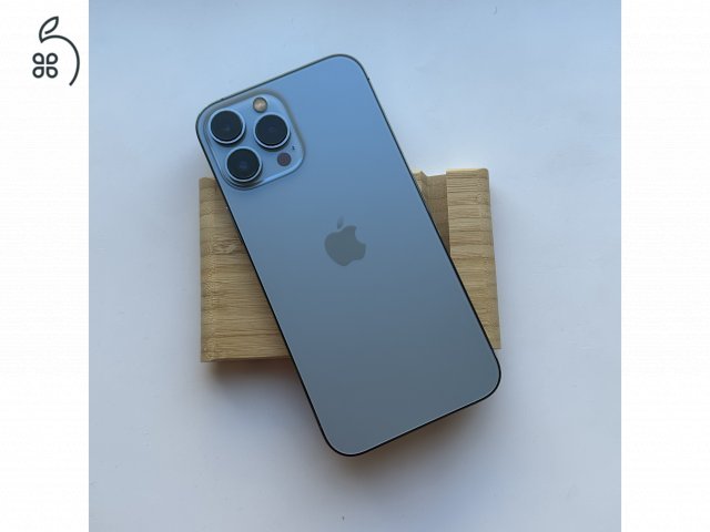 HIBÁTLAN iPhone 13 Pro Max 128GB Sierra Blue - 1 ÉV Garancia , Kártyafüggetlen, 99% Akkumulátor