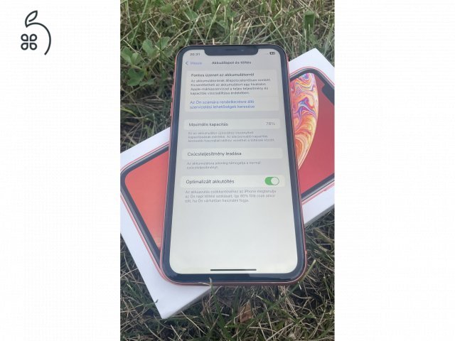 iPhone XR 64GB kártyafüggetlen, szép állapotban - korall színű