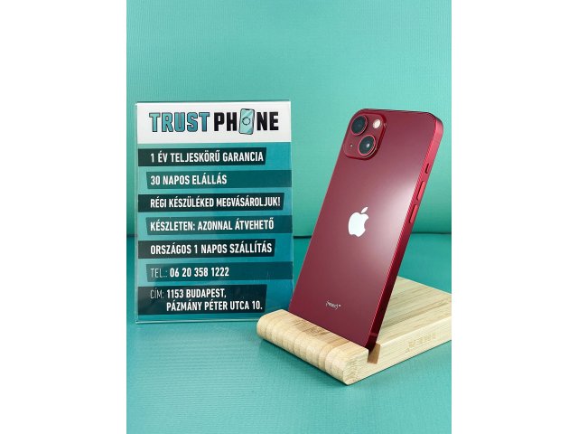 !! 1 ÉV GARANCIA !! iPhone 13 Mini PRODUCT RED 128 GB – BM20337 – 100% AKKU