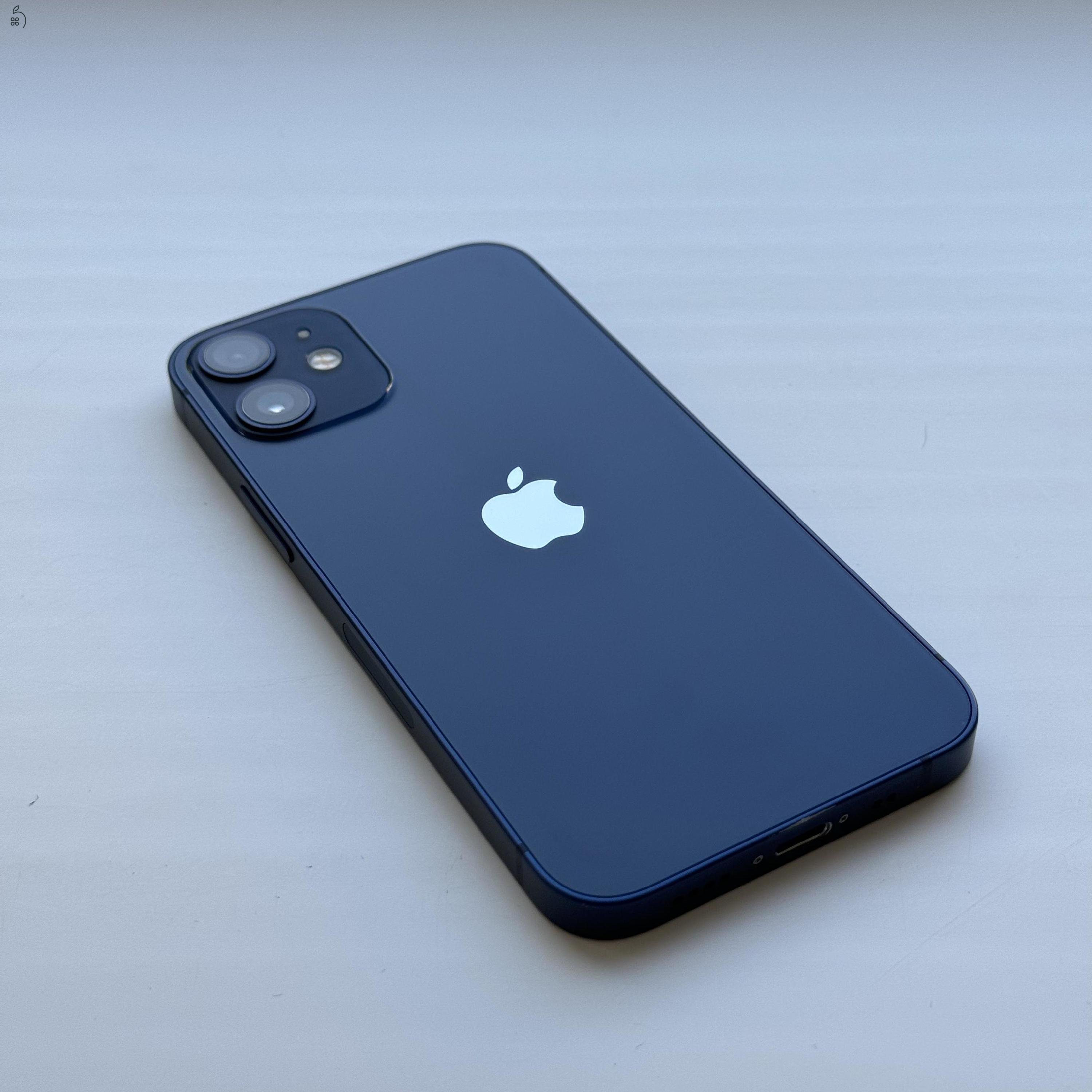 iPhone 12 mini 256GB Blue - 1 ÉV GARANCIA, Kártyafüggetlen, 100% Akkumulátor