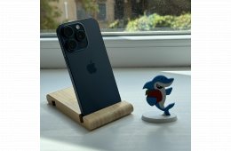 HIBÁTLAN iPhone 15 Pro 128GB Blue Titanium - 1 ÉV GARANCIA, Kártyafüggetlen, 100% Akkumulátor