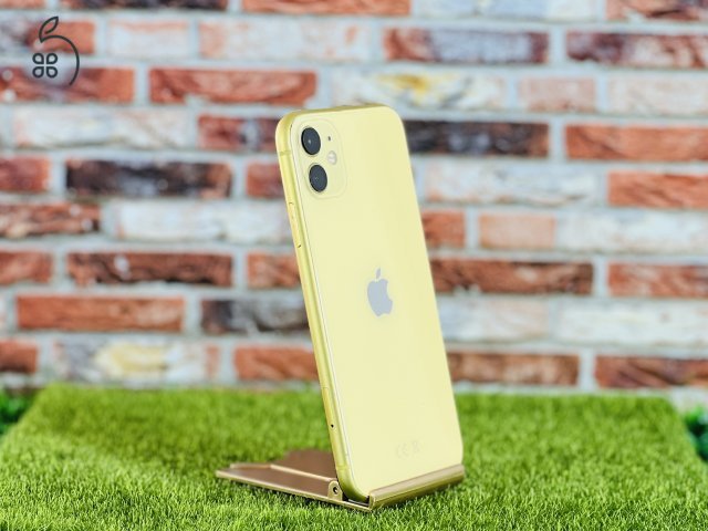 100% AKKU Eladó iPhone 11 128 GB Yellow szép állapotú - 12 HÓ GARANCIA - 136