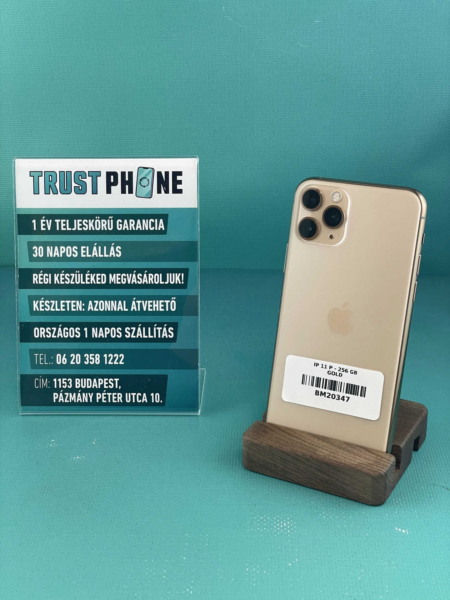 !! 1 ÉV GARANCIA !! iPhone 11 Pro Gold 256 GB – BM20347 – 100% AKKU