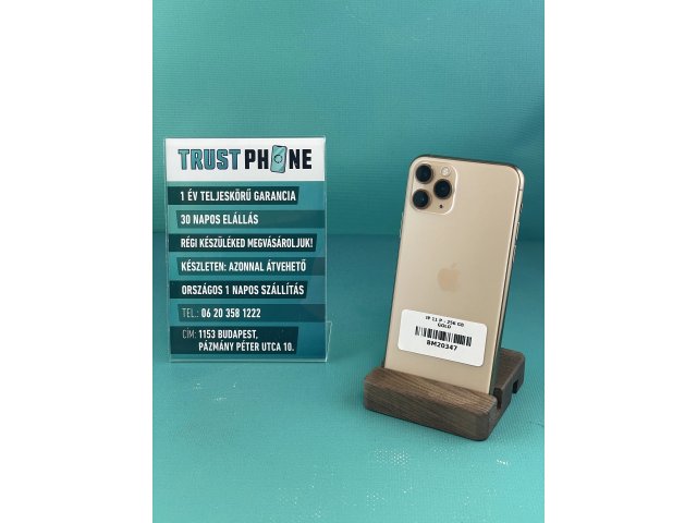 !! 1 ÉV GARANCIA !! iPhone 11 Pro Gold 256 GB – BM20347 – 100% AKKU