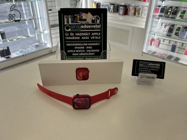 Apple Watch 9 45mm Red Mint Az Új/2026.08.29.gar./Akku 100%/p3664/