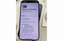 Garanciális November 5-ig! iPhone 15 Pro MAX 256gb Blue Független + Beszámítás