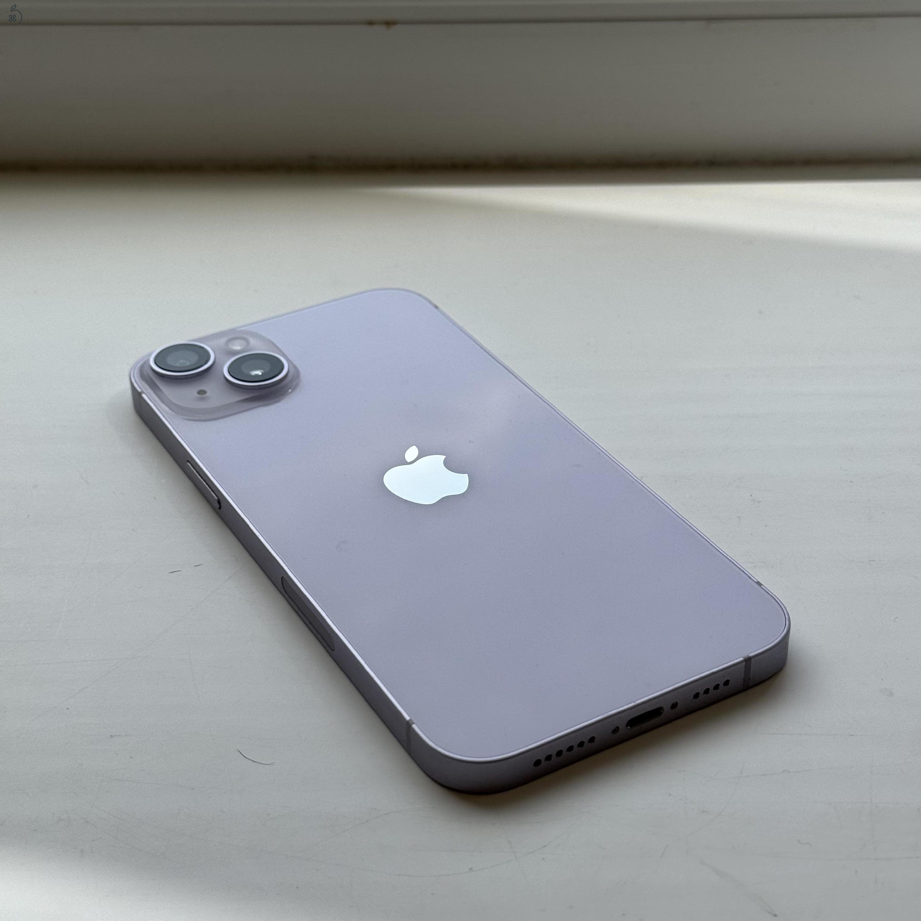 HIBÁTLAN iPhone 14 Plus 128GB Purple - Kártyfüggetlen, 1 ÉV GARANCIA, 100% Akkumulátor