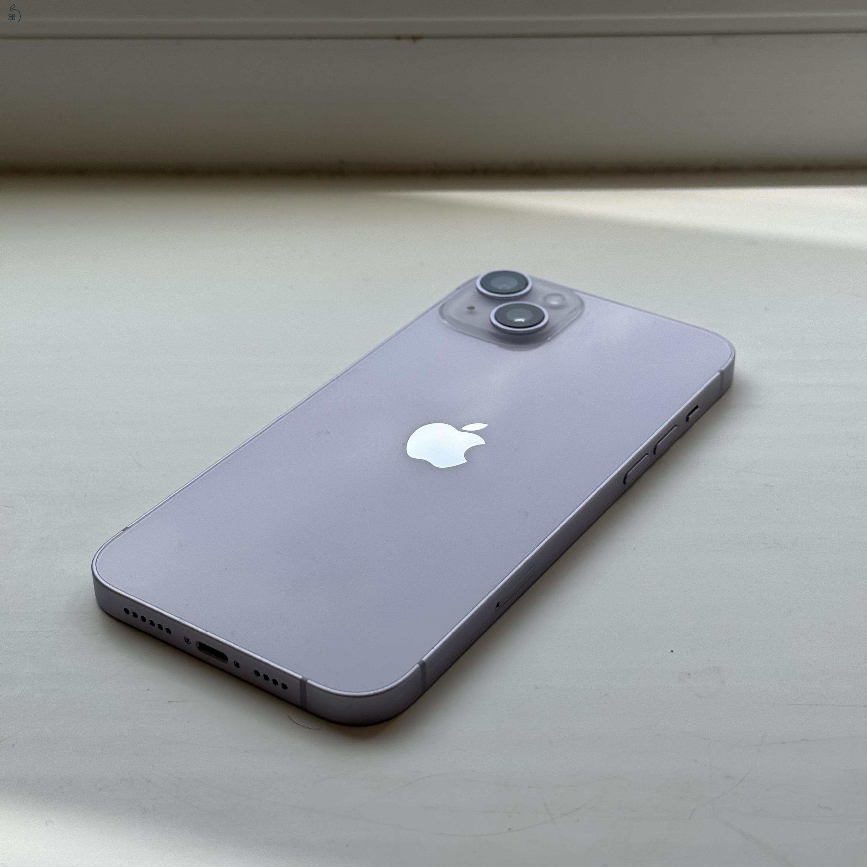 HIBÁTLAN iPhone 14 Plus 128GB Purple - Kártyfüggetlen, 1 ÉV GARANCIA, 100% Akkumulátor