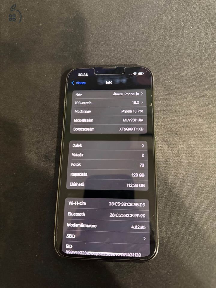 Független iPhone 13 pro 128gb astro szürke