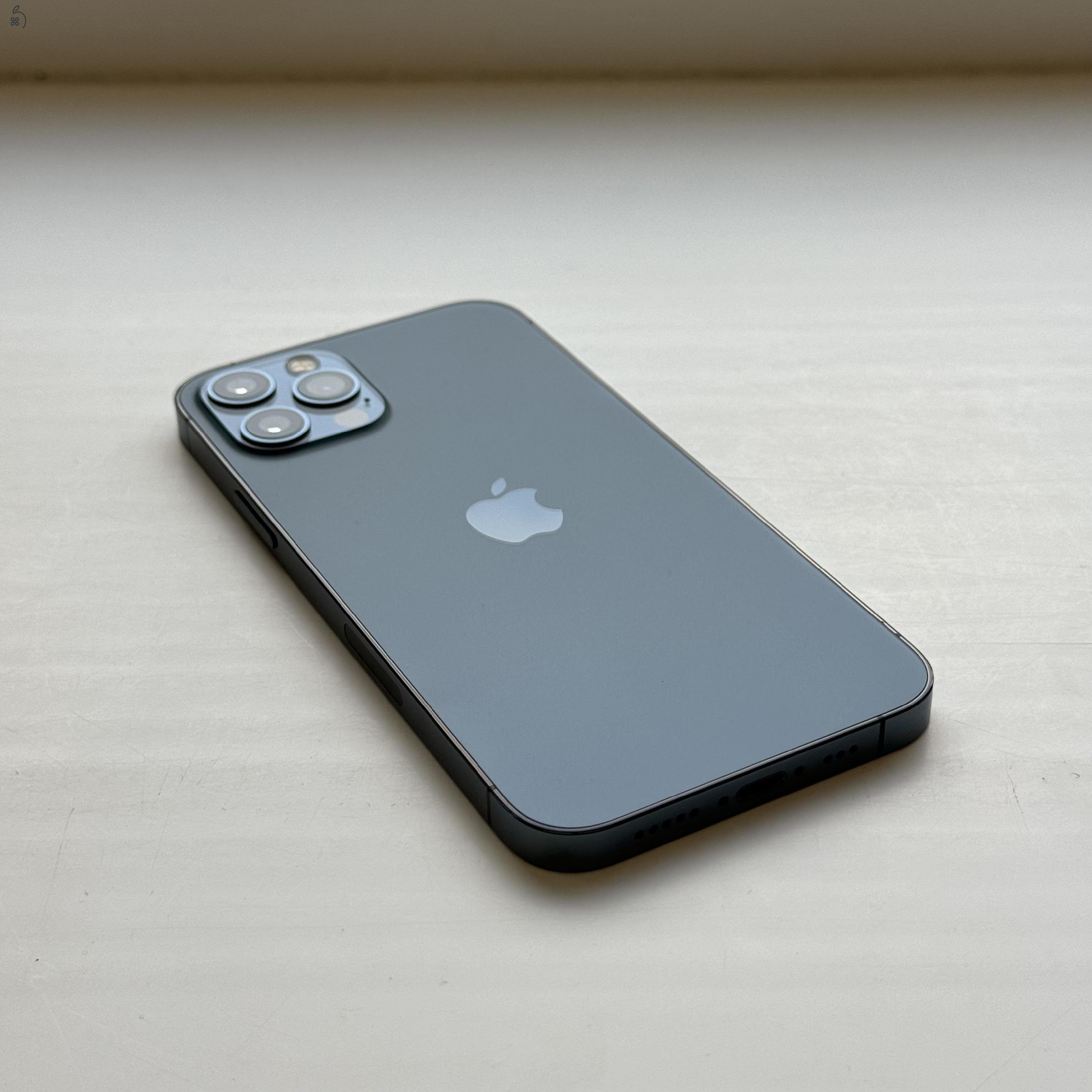 GYÖNYÖRŰ iPhone 12 Pro 128GB Pacific Blue - 1 ÉV GARANCIA, Kártyafüggetlen, 84% Akkumulátor